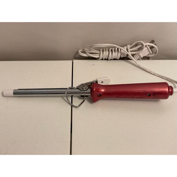 Vidal Sassoon 1/2 curling iron plug red VSC 02A tight curls bangs vintage 90s - Picture 1 of 6